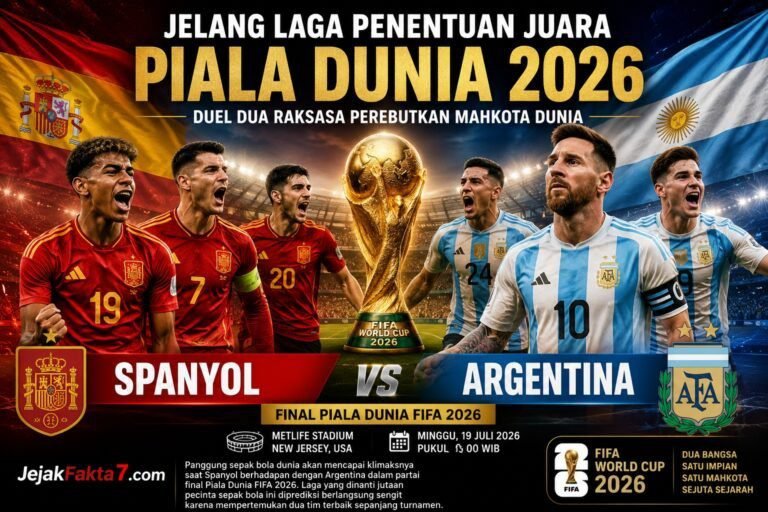 Jelang Laga Penentuan Juara Piala Dunia 2026: Spanyol vs Argentina, Perebutkan Mahkota DUNIA