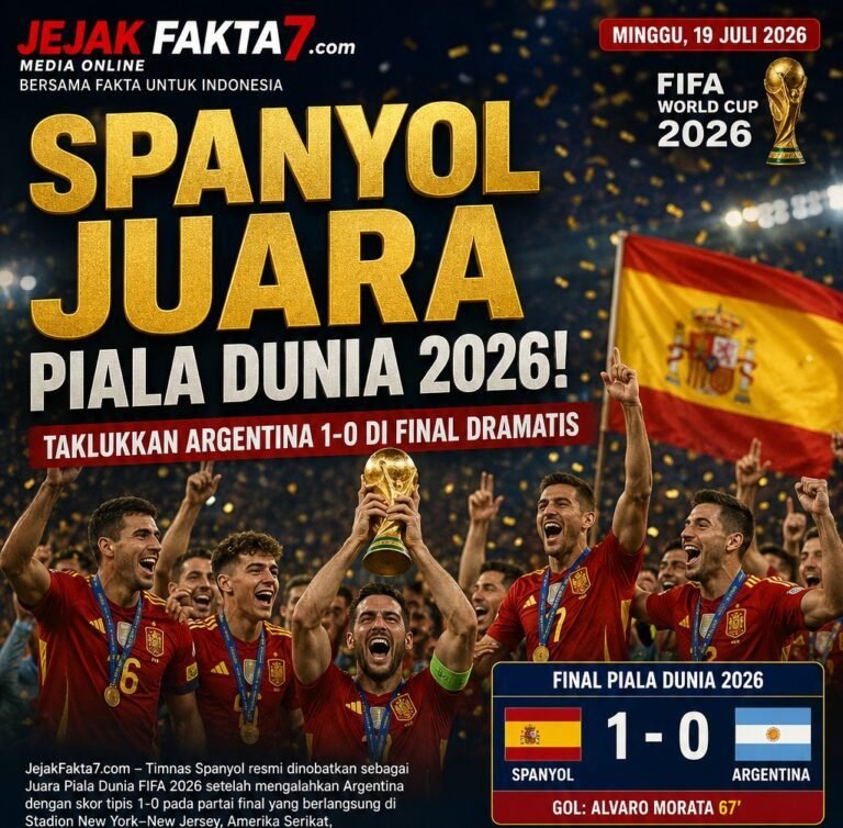 Spanyol Juara Piala Dunia 2026! Tumbangkan Argentina 1-0 di Final Dramatis