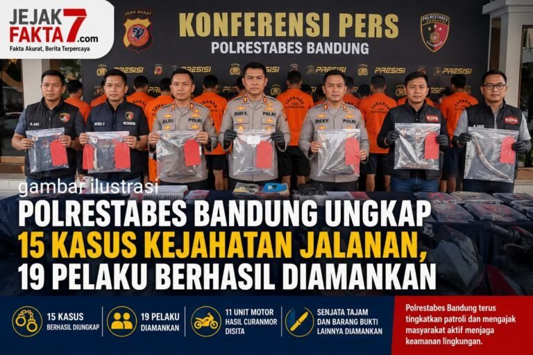 Polrestabes Bandung Ungkap 15 Kasus Kejahatan Jalanan, 19 Pelaku Berhasil Diamankan
