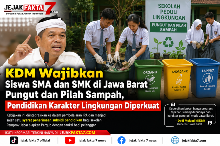 KDM Wajibkan Siswa SMA dan SMK di Jawa Barat Pungut dan Pilah Sampah, Pendidikan Karakter Lingkungan Diperkuat