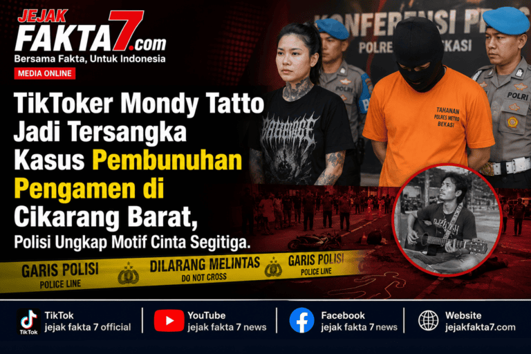 TikToker Mondy Tatto Jadi Tersangka Kasus Pembunuhan Pengamen di Cikarang Barat, Polisi Ungkap Motif Cinta Segitiga