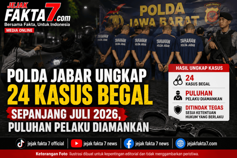 Polda Jabar Ungkap 24 Kasus Begal Sepanjang Juli 2026, Puluhan Pelaku Diamankan