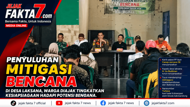 Penyuluhan Mitigasi Bencana di Desa Laksana, Warga Diajak Tingkatkan Kesiapsiagaan Hadapi Potensi Bencana