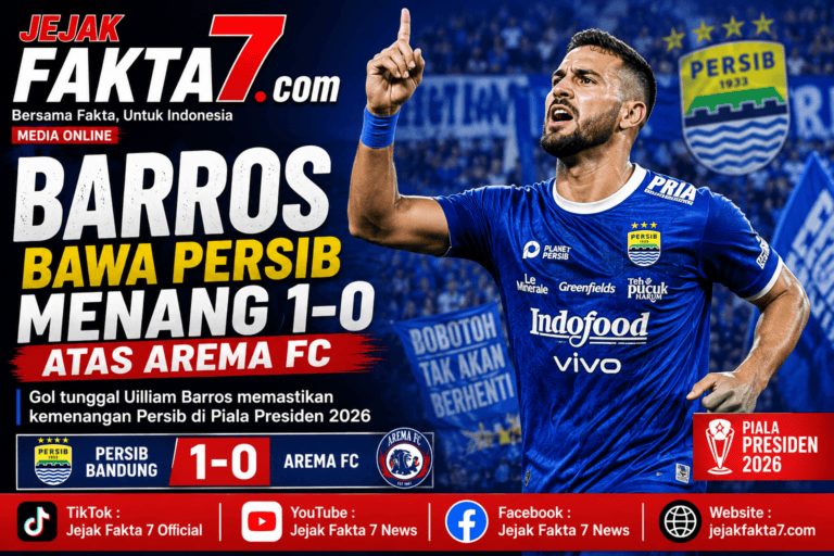 Barros Pecah Kebuntuan, Persib Unggul 1-0 atas Arema FC di Babak Pertama