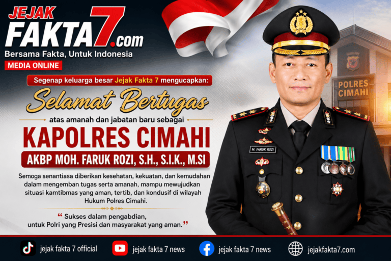 Selamat atas amanah dan jabatan baru kepada AKBP Moh. Faruk Rozi, S.H., S.I.K., M.H. sebagai Kapolres Cimahi.