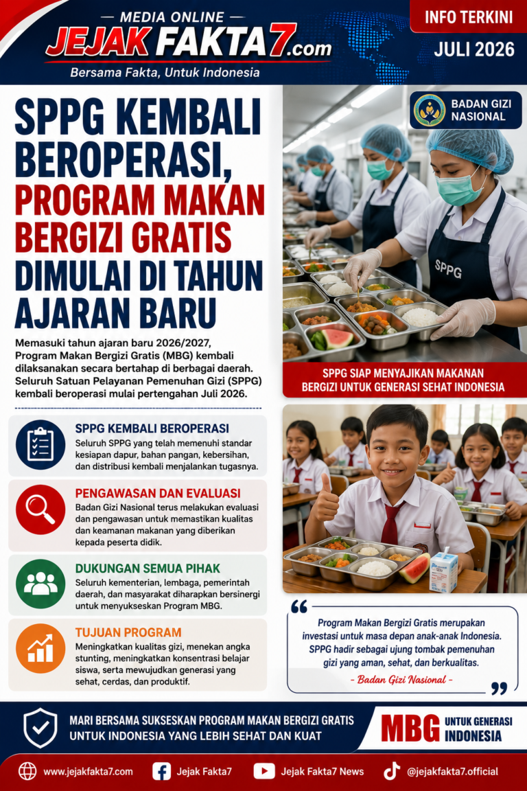 SPPG Kembali Beroperasi, Program Makan Bergizi Gratis Dimulai di Tahun Ajaran Baru