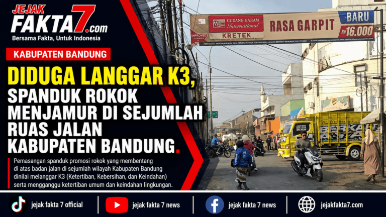 Diduga Langgar K3, Spanduk Rokok Menjamur di Sejumlah Ruas Jalan Kabupaten Bandung