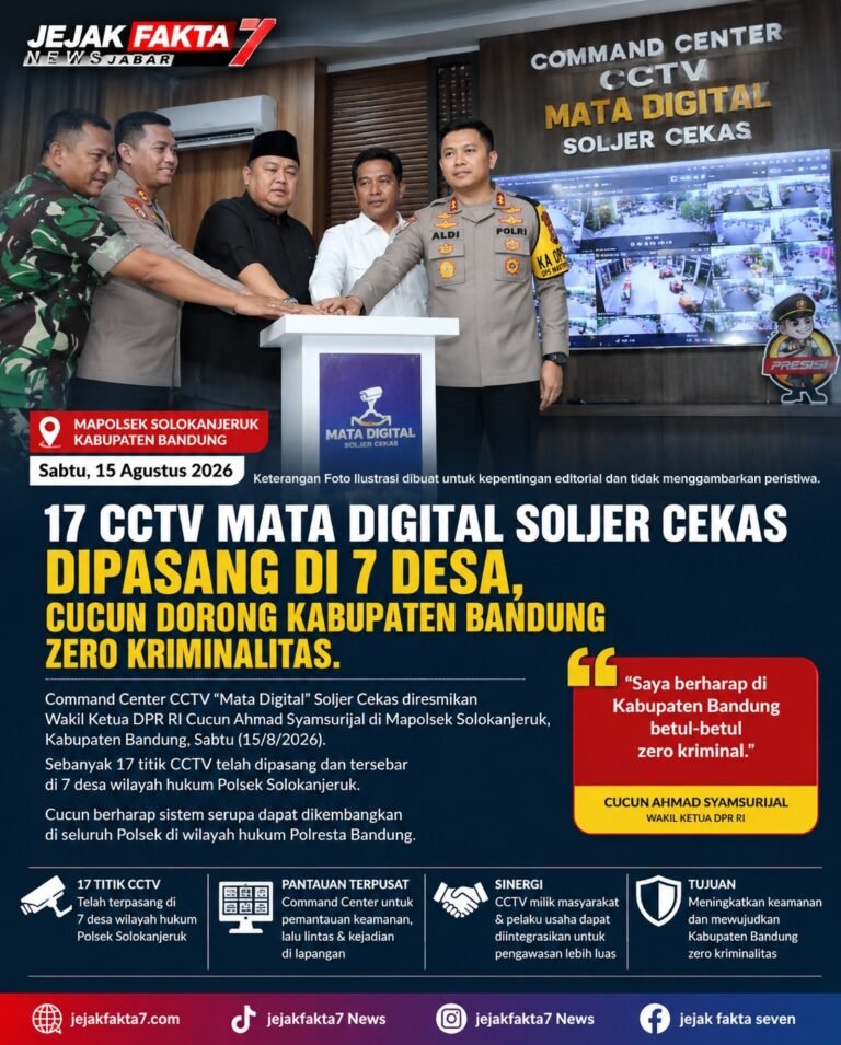 17 CCTV Mata Digital Soljer Cekas Dipasang di 7 Desa, Cucun Dorong Kabupaten Bandung Zero Kriminalitas