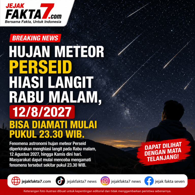 HUJAN METEOR PERSEID HIASI LANGIT RABU MALAM, BISA DIAMATI MULAI PUKUL 23.30 WIB