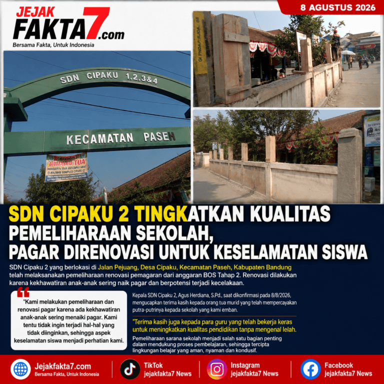 SDN Cipaku 2 Tingkatkan Kualitas Pemeliharaan Sekolah, Pagar Direnovasi untuk Keselamatan Siswa
