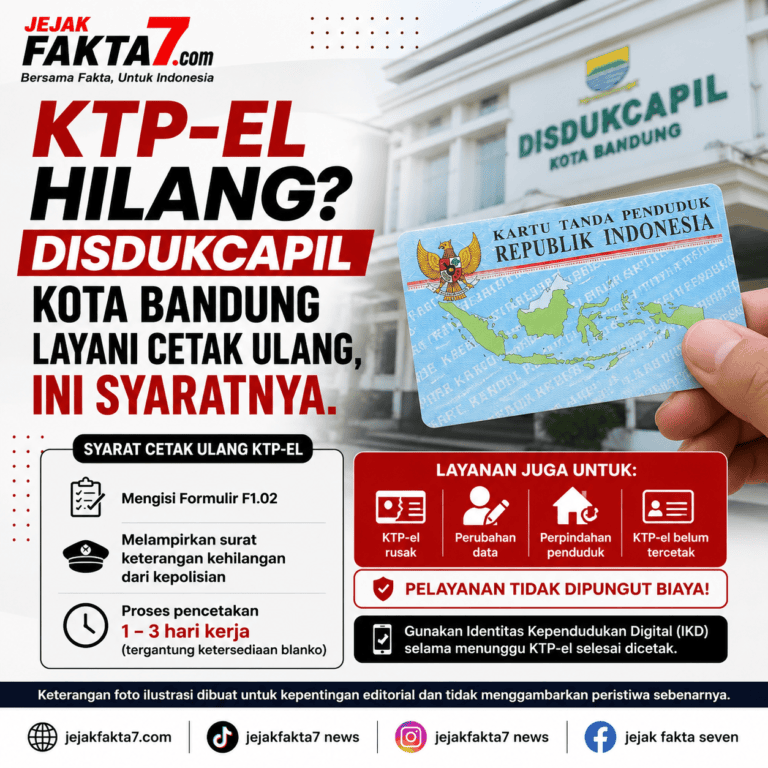 KTP-EL HILANG? DISDUKCAPIL KOTA BANDUNG LAYANI CETAK ULANG, INI SYARATNYA