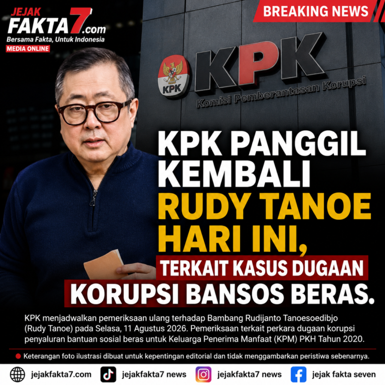 KPK PANGGIL KEMBALI RUDY TANOE HARI INI, TERKAIT KASUS DUGAAN KORUPSI BANSOS BERAS