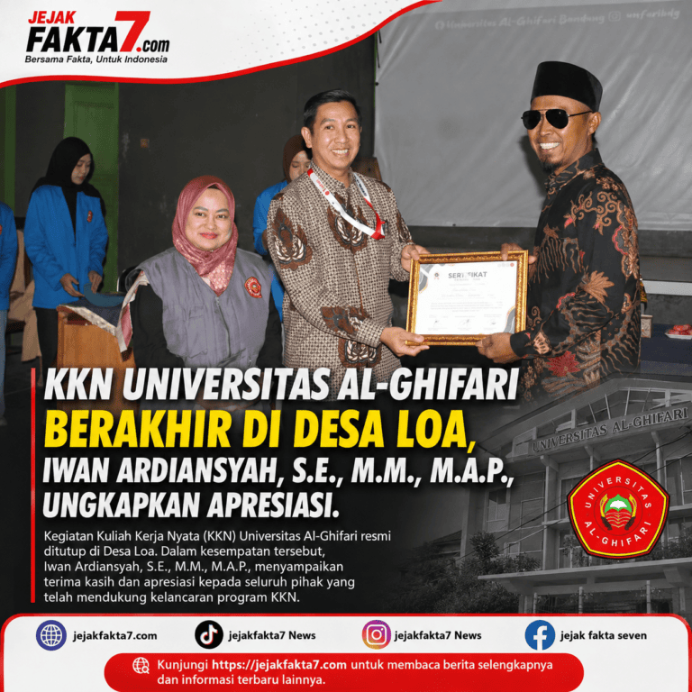 KKN Universitas Al-Ghifari Berakhir di Desa Loa, Iwan Ardiansyah, S.E., M.M., M.A.P., ungkapkan Apresiasi 