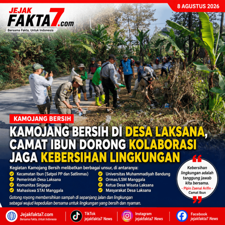 Kamojang Bersih di Desa Laksana, Camat Ibun Dorong Kolaborasi Jaga Kebersihan Lingkungan