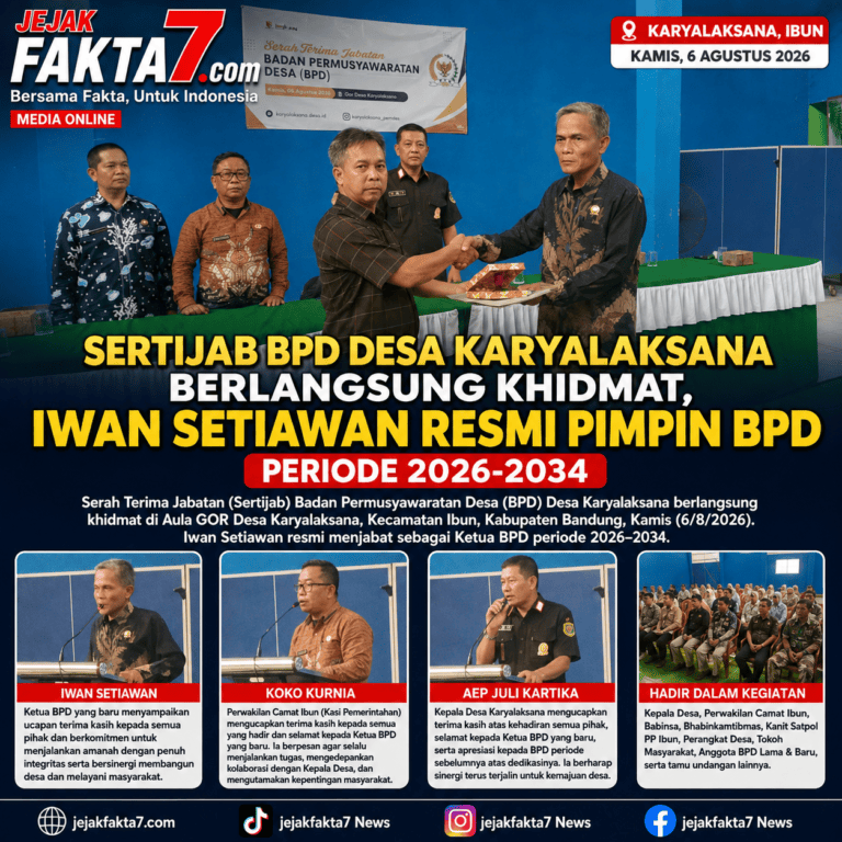Sertijab BPD Desa Karyalaksana Berlangsung Khidmat, Iwan Setiawan Resmi Pimpin BPD Periode 2026–2034