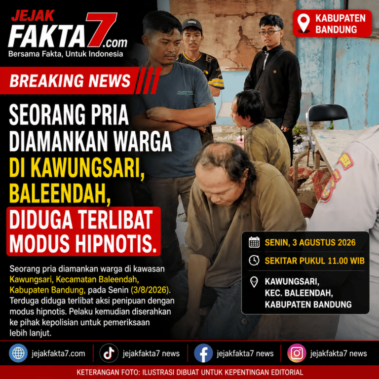 Seorang Pria Diamankan Warga di Kawungsari, Baleendah, Diduga Terlibat Modus Hipnotis