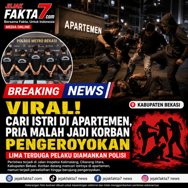 Viral! Cari Istri di Apartemen, Pria Malah Jadi Korban Pengeroyokan, Lima Terduga Pelaku Diamankan Polisi