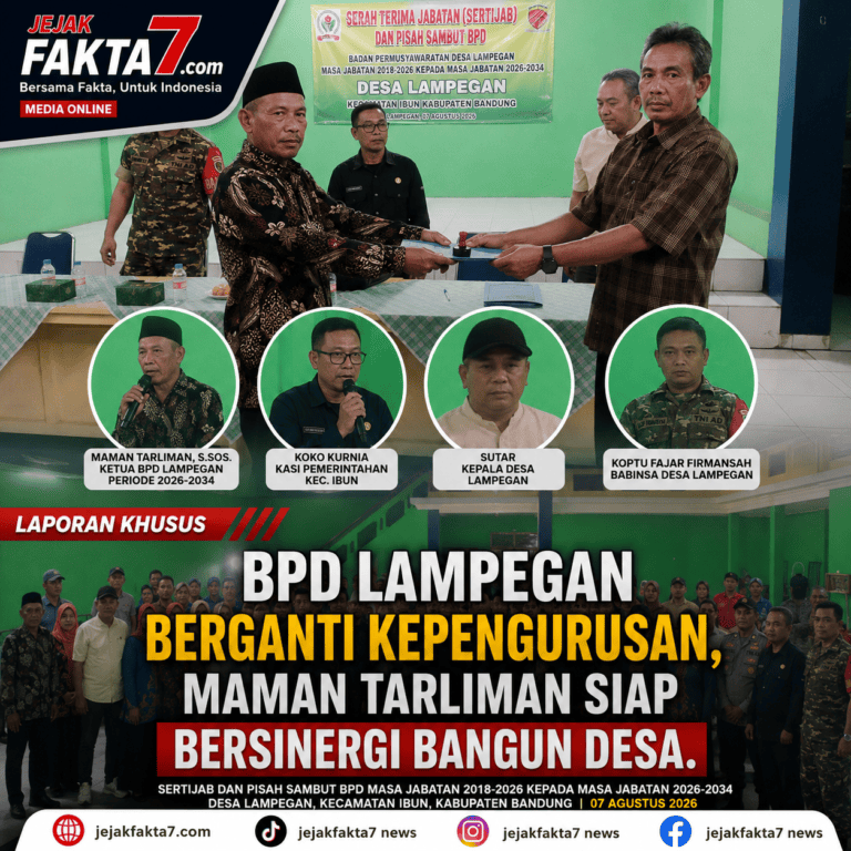 BPD LAMPEGAN BERGANTI KEPENGURUSAN, MAMAN TARLIMAN SIAP BERSINERGI BANGUN DESA