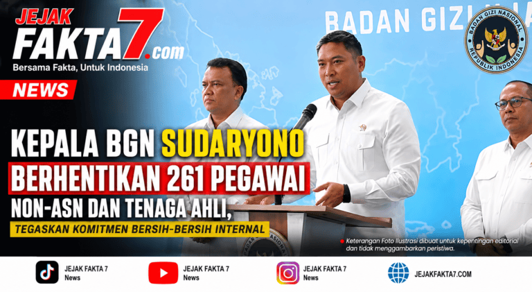 Kepala BGN Sudaryono Berhentikan 261 Pegawai Non-ASN dan Tenaga Ahli, Tegaskan Komitmen Bersih-Bersih Internal