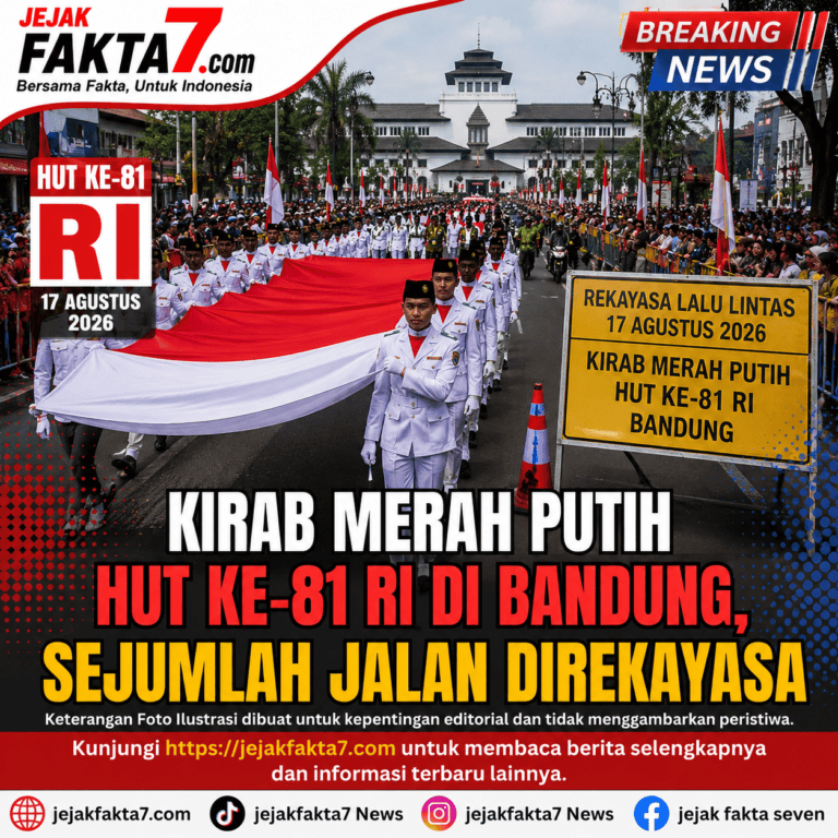 Kirab Merah Putih HUT ke-81 RI di Bandung, Sejumlah Jalan Direkayasa
