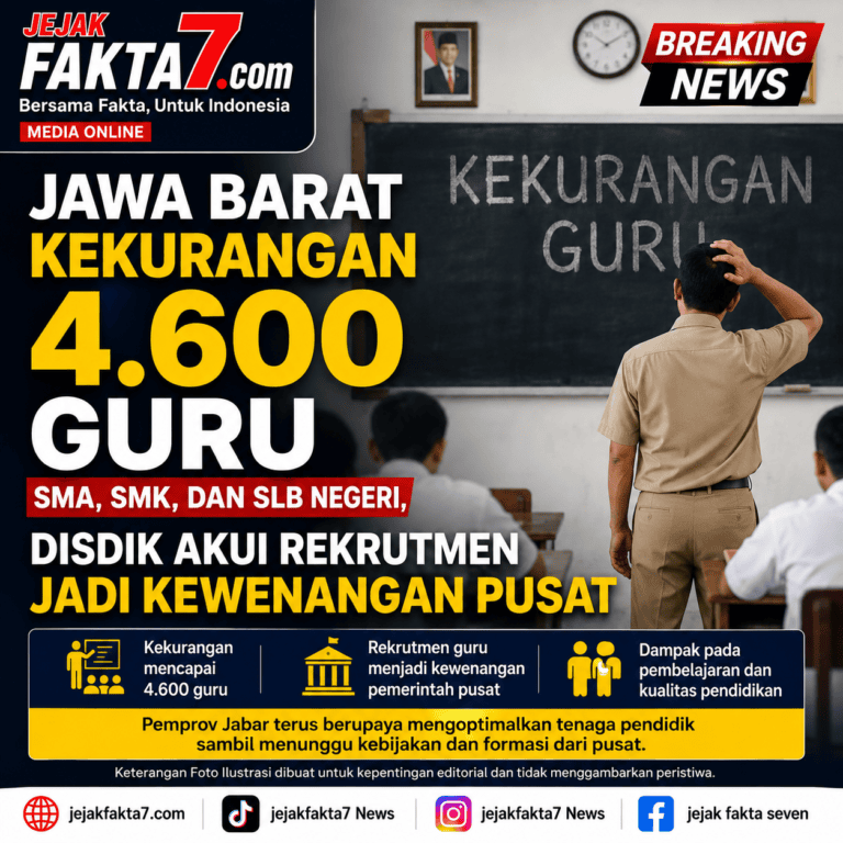 Jawa Barat Kekurangan 4.600 Guru SMA, SMK, dan SLB Negeri, Disdik Akui Rekrutmen Jadi Kewenangan Pusat
