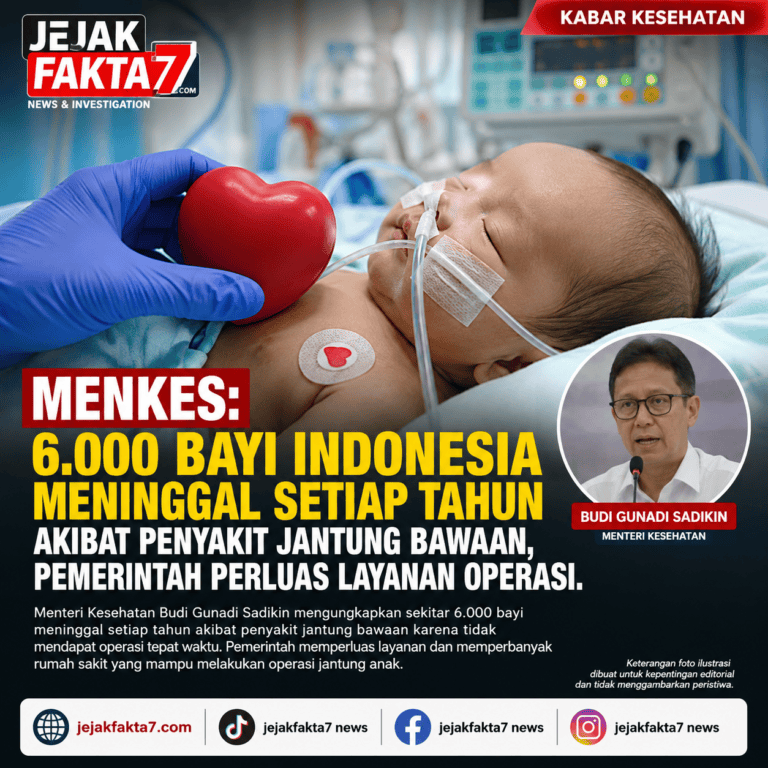 MENKES: 6.000 BAYI INDONESIA MENINGGAL SETIAP TAHUN AKIBAT PENYAKIT JANTUNG BAWAAN, PEMERINTAH PERLUAS LAYANAN OPERASI