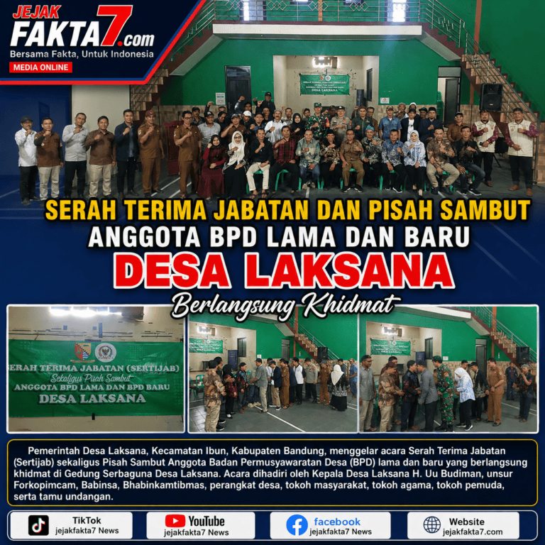 Serah Terima Jabatan Ketua BPD Desa Laksana,