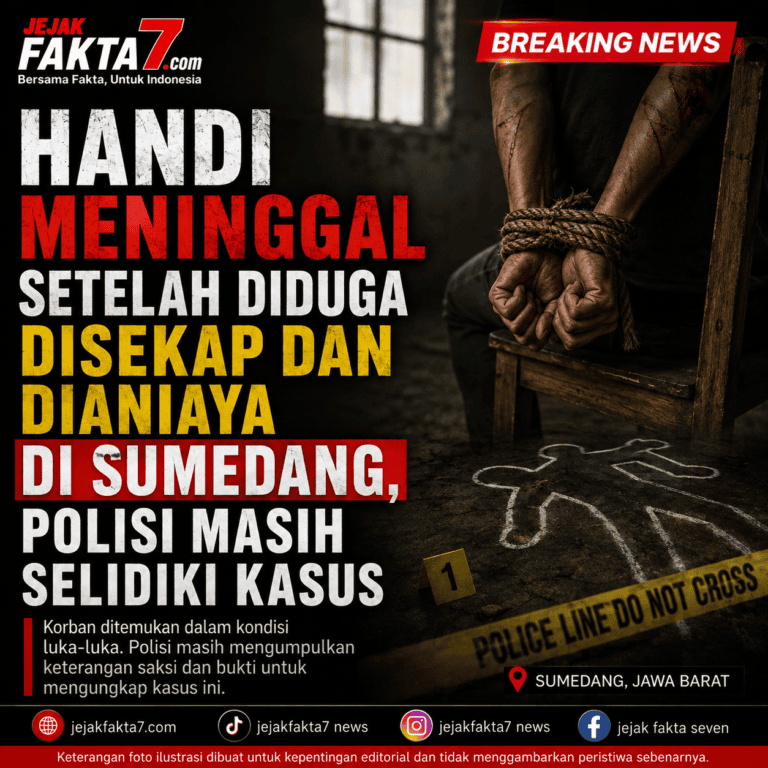 HANDI MENINGGAL SETELAH DIDUGA DISEKAP DAN DIANIAYA DI SUMEDANG, POLISI MASIH SELIDIKI KASUS