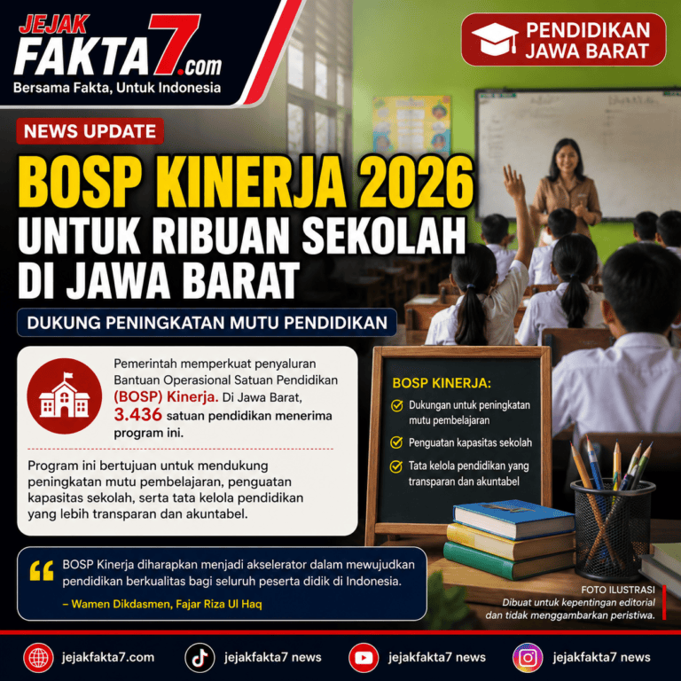 3.436 SEKOLAH DI JAWA BARAT TERIMA BOSP KINERJA 2026, PENYALURAN DILAKUKAN BERTAHAP