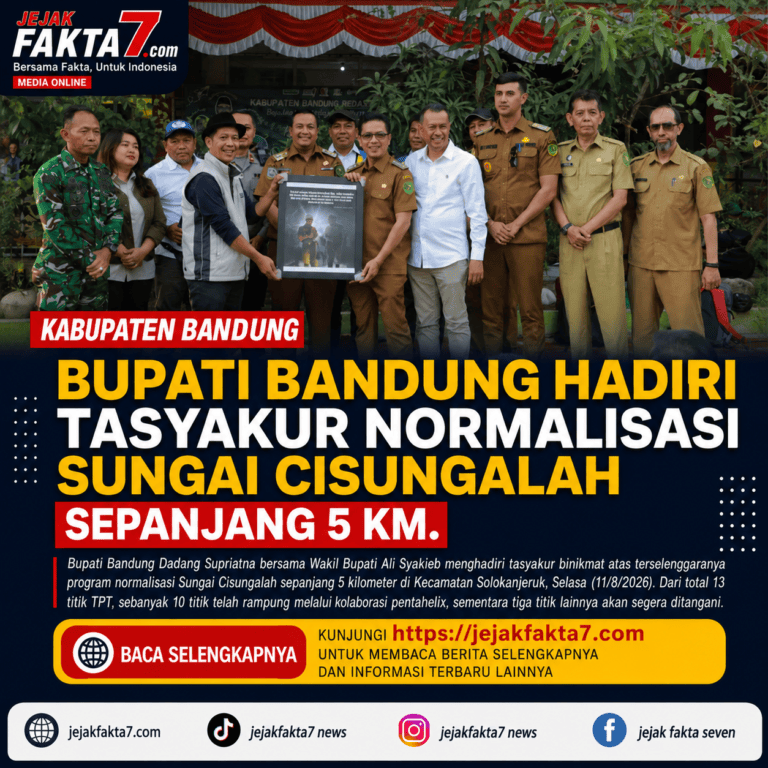 BUPATI BANDUNG HADIRI TASYAKUR NORMALISASI SUNGAI CISUNGALAH, DAN DORONG PERCEPATAN 3 TITIK  TANGGUL