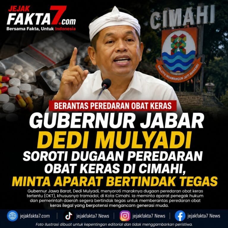 Gubernur Jabar Dedi Mulyadi Soroti Dugaan Peredaran Obat Keras di Cimahi, Minta Aparat Bertindak Tegas
